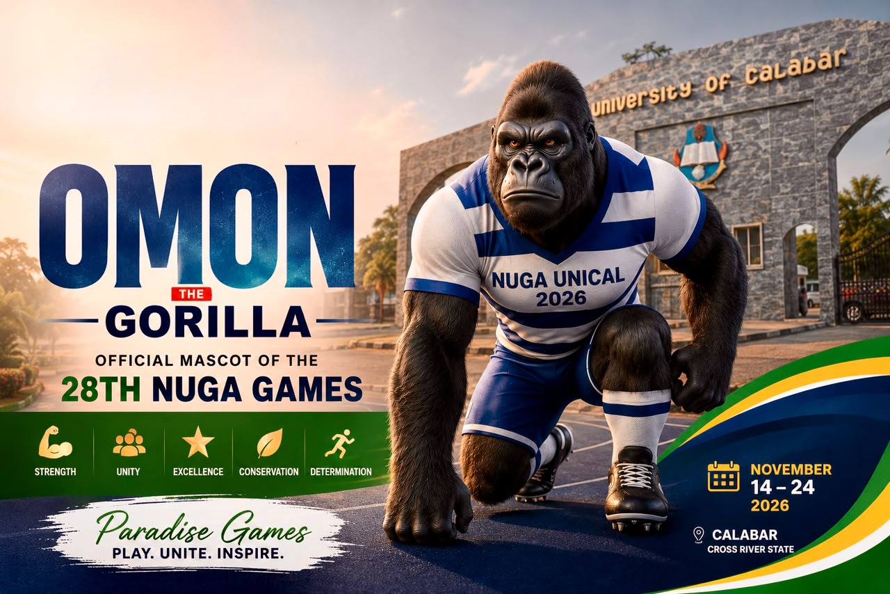 NUGA, UNICAL Unveil OMON the Gorilla as Official Mascot for 28th NUGA Games